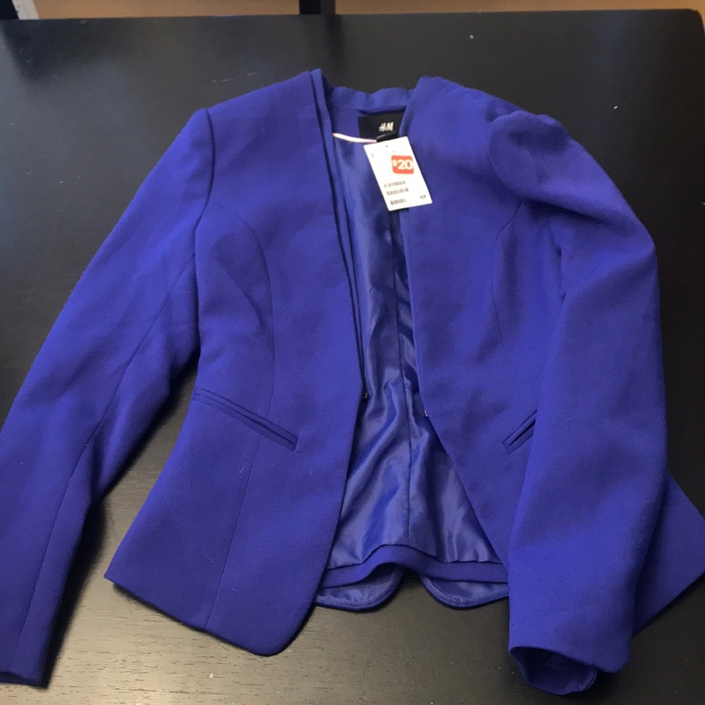 Indigo blazer. RUNS SMALL